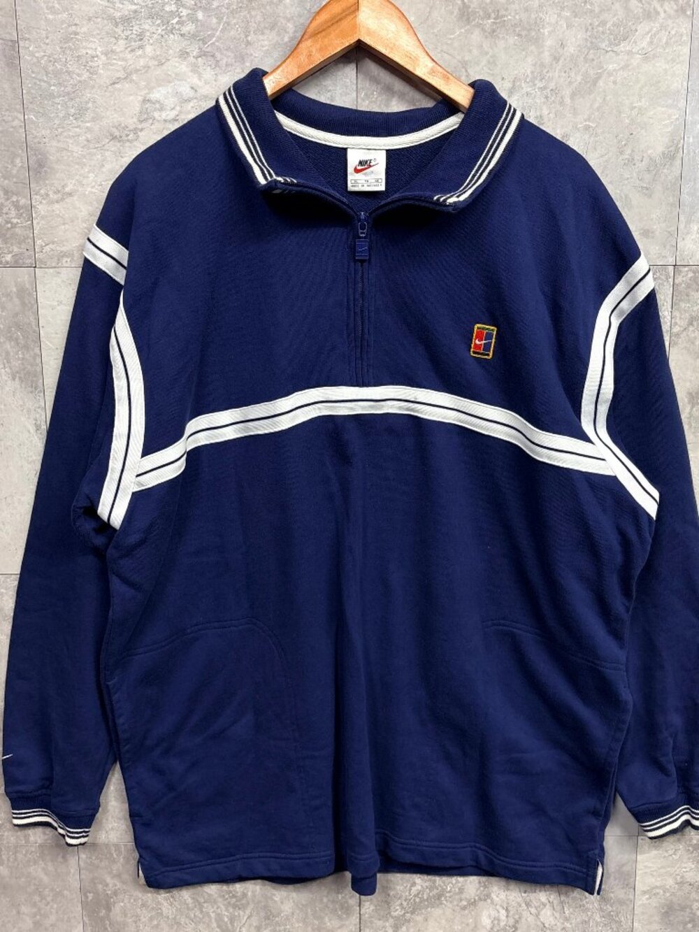 Vintage Nike Court Quarter Zip Men's XL 90s